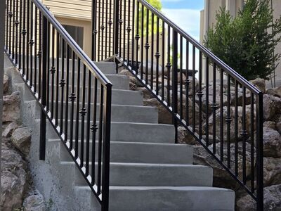 Custom Ornamental Metal Fabricated Railing