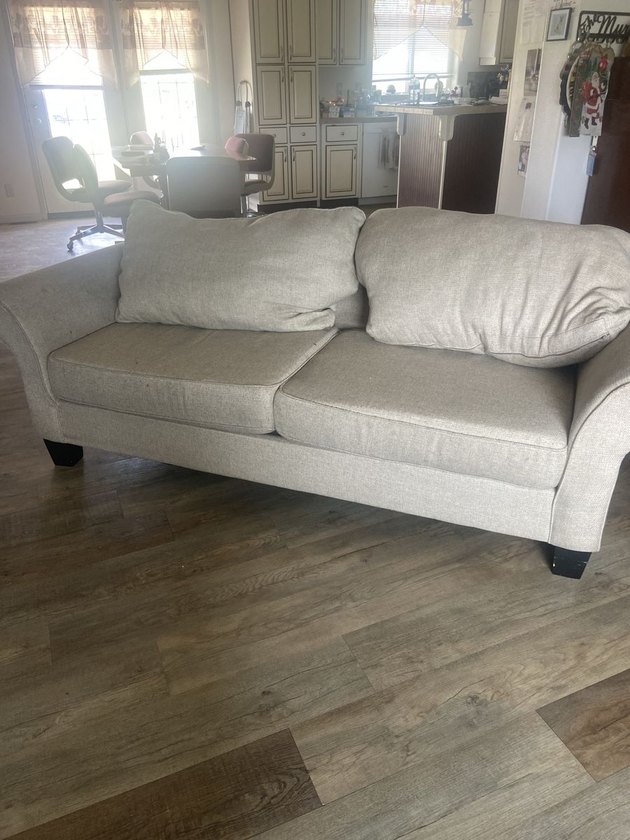 Light beige Fabric Loveseat - Compact 2-Seater Sofa for Small Spaces