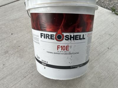 Fire Shell F10E Thermal Barrier Intumescent Coating - Gray, 5 Gallons, Professional Use