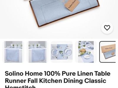 Brand new! 100% Pure Linen Table Runner
