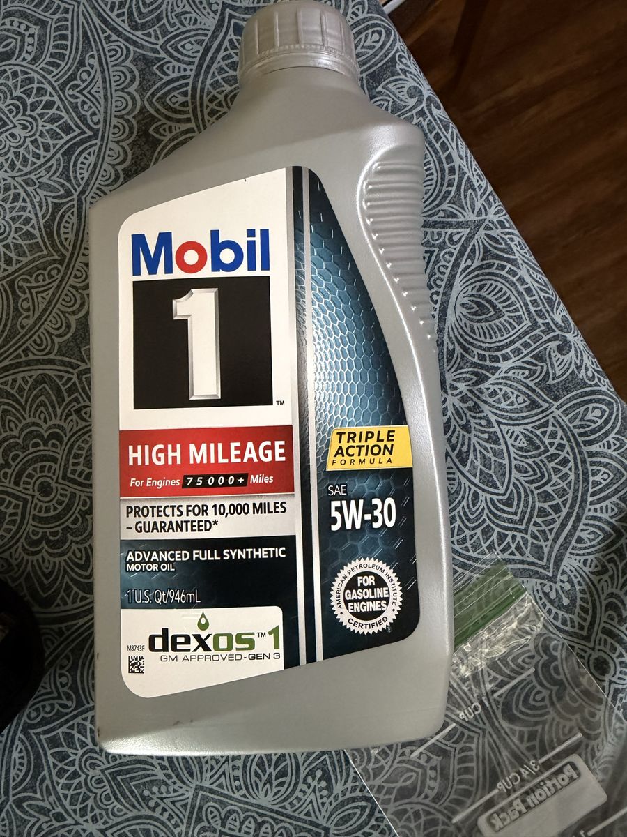 Mobil 1 High Mileage 5W-30 Advanced Full Synthetic Motor Oil - 1 Quart