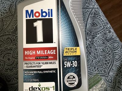 Mobil 1 High Mileage 5W-30 Advanced Full Synthetic Motor Oil - 1 Quart