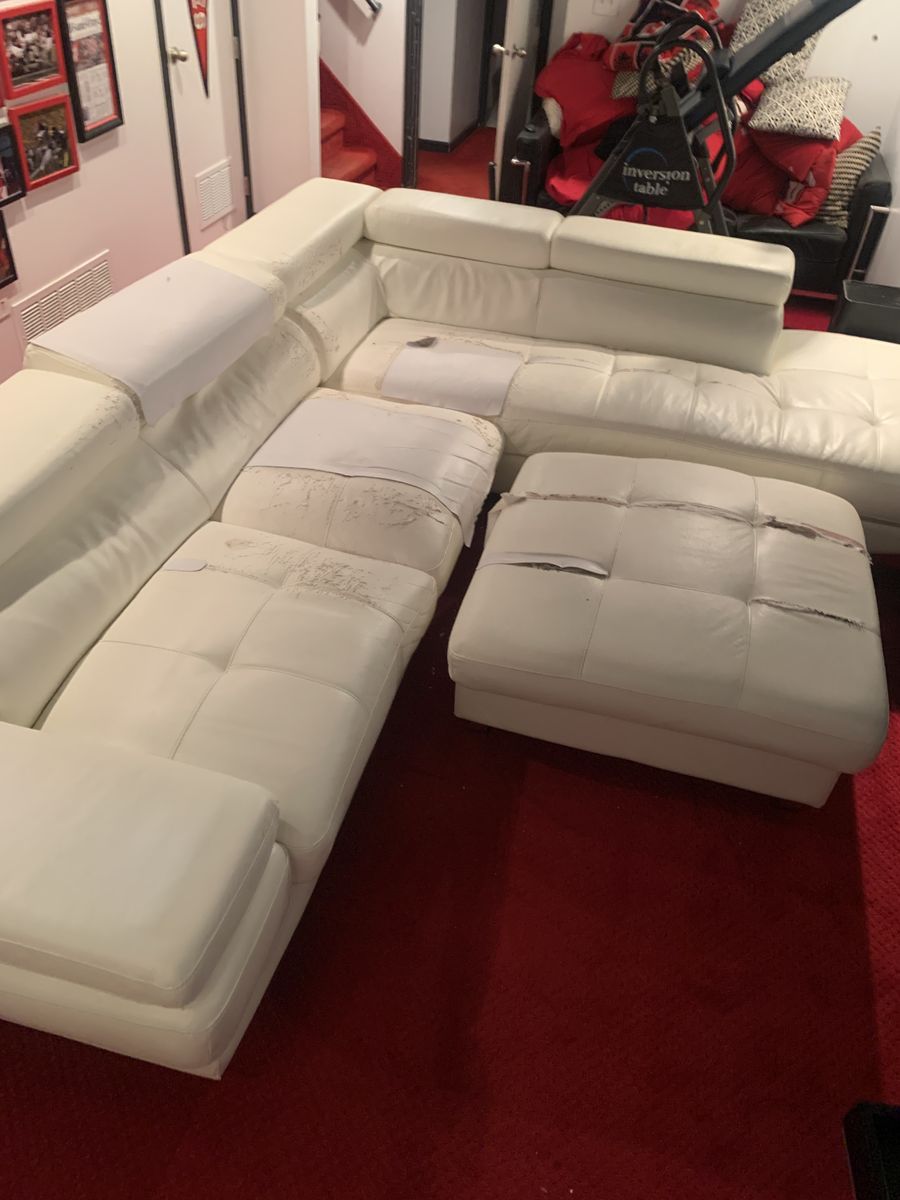 FREE  White Leather Couch