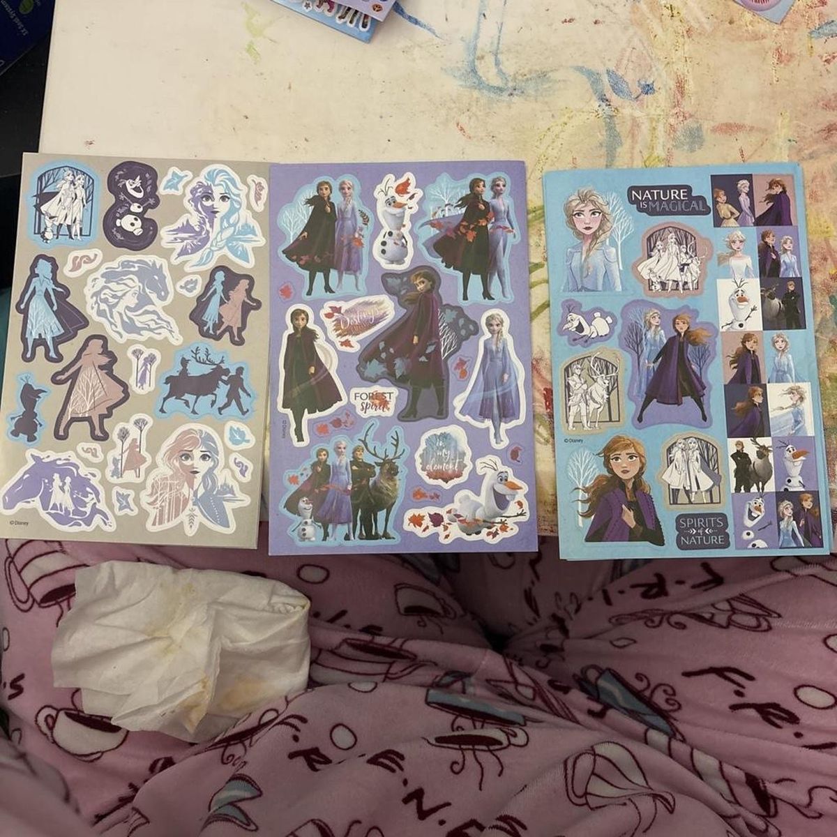 Disney Frozen 2 Sticker Sheets - Elsa, Anna, Kristoff, Olaf & Sven - New/Unused Set of 11