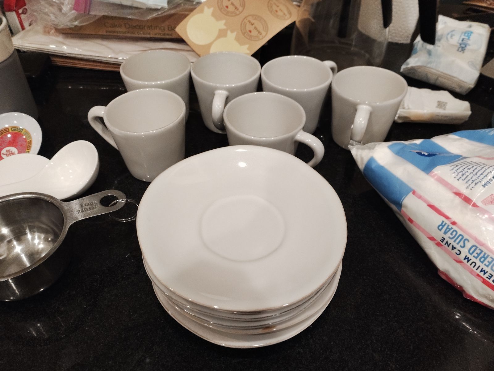 Crate&Barrel Teacups and Saucers Set (6 of each)