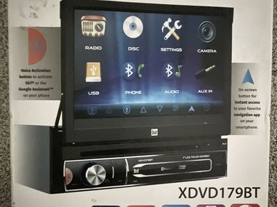 Dual XDVD179BT 7" Motorized Touchscreen DVD Multimedia Receiver - Bluetooth - Open Box/Unused