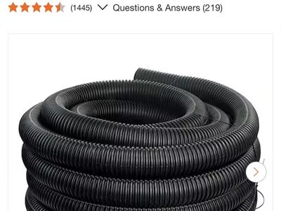 $38 LESS THAN HOME DEPOT! BRAND NEW 4” x 100’ Roll of Corrugated Flexible Drain Pipe