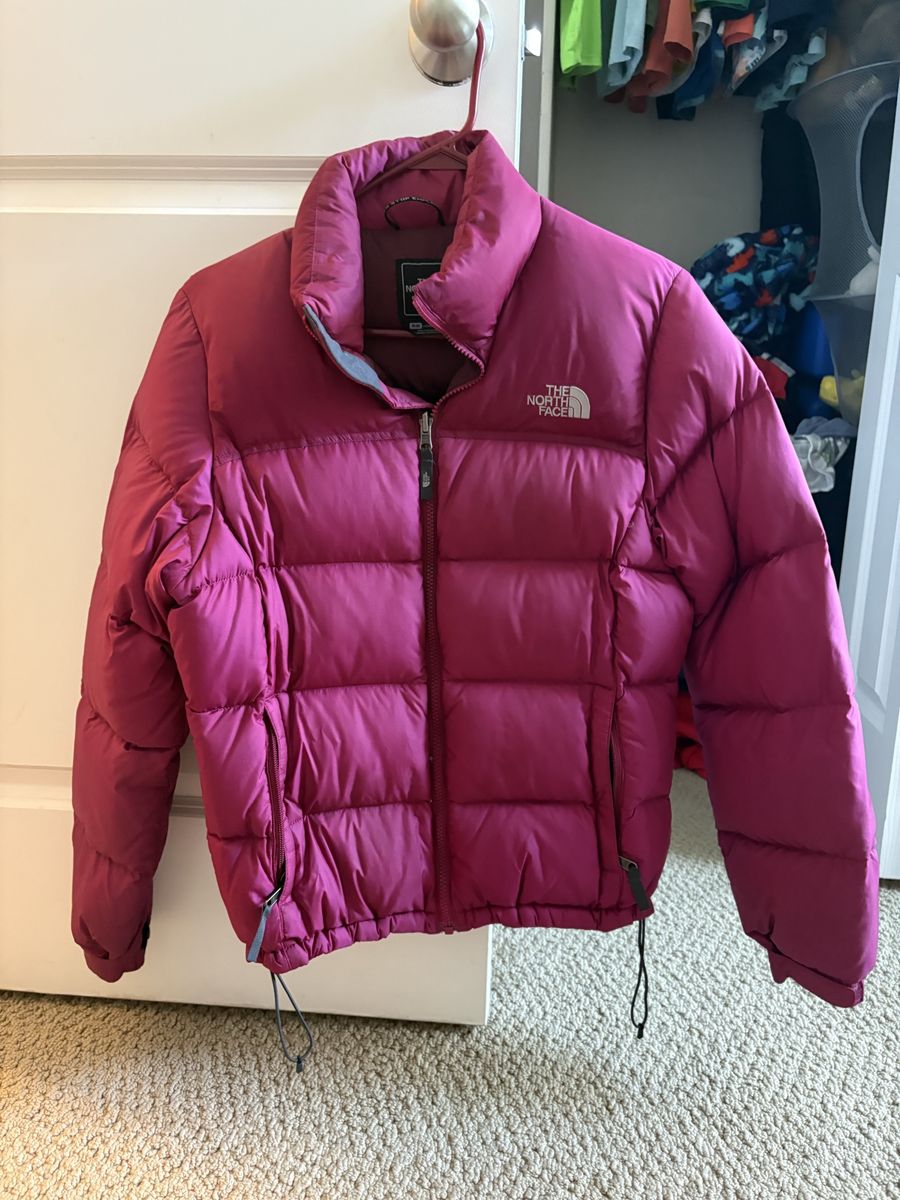 The North Face Women's Pink 700 Fill Nuptse Puffer Jacket, Size Medium