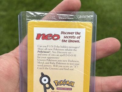 Vintage Neo Discovery Pokémon Trading Card Game Unown A Promo Card - Discover the Secrets of the Unown