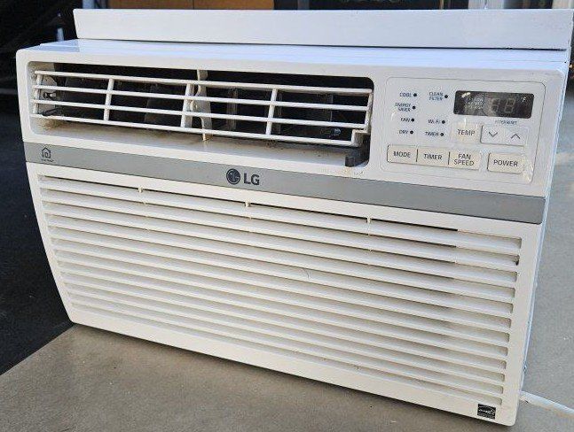 LG Window Air Conditioner with Wi-Fi Connectivity and Digital Display - White