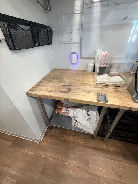 36" BOOS Block Wood Table with Shelf