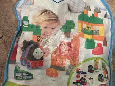 Thomas & Friends Mega Bloks Building Set in Carry Bag - Preschool Construction Toy