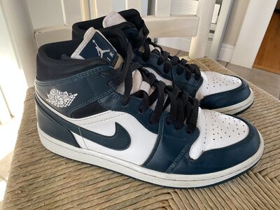 Air Jordan 1 Mid Size 8 Armory Navy/White/Blk