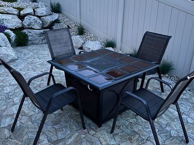 Fire & Tile Table With Chairs