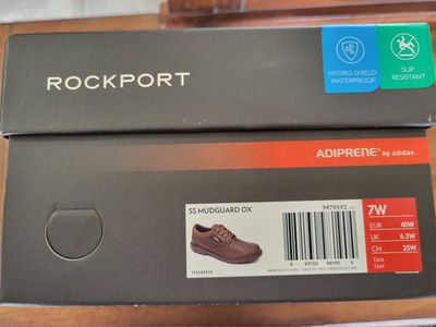 Rockport SS Mudguard OX M79592 Waterproof Slip Resistant Men's Walking Shoes Brown Size 7W