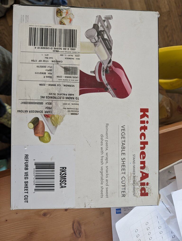 KitchenAid vegetable sheet cutter