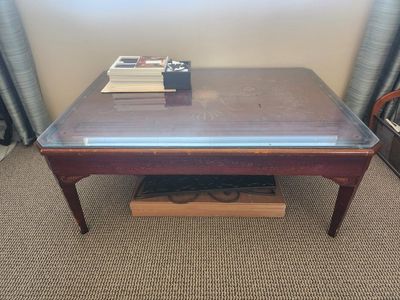 coffee table with glass top