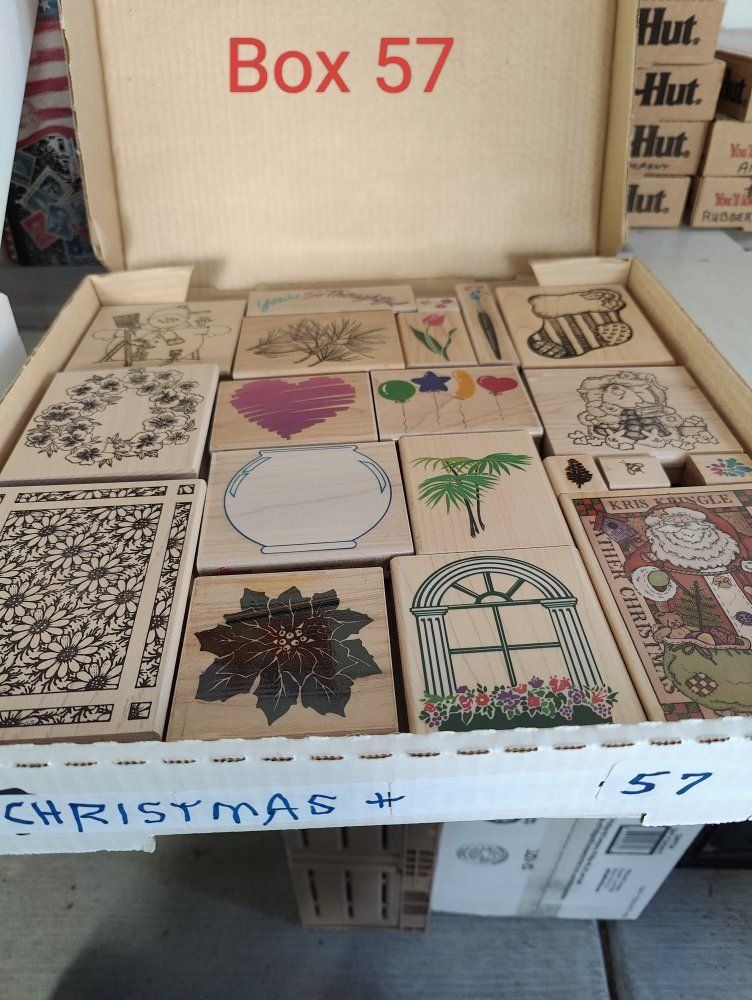 Box #57 of 65, New, old stock rubber stamps, designed mainly for people that like to make their own greeting cards.