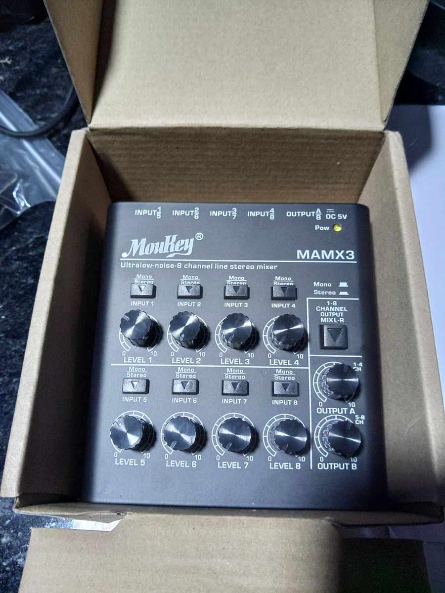Moukey 8 Channel Stereo Line Mixer