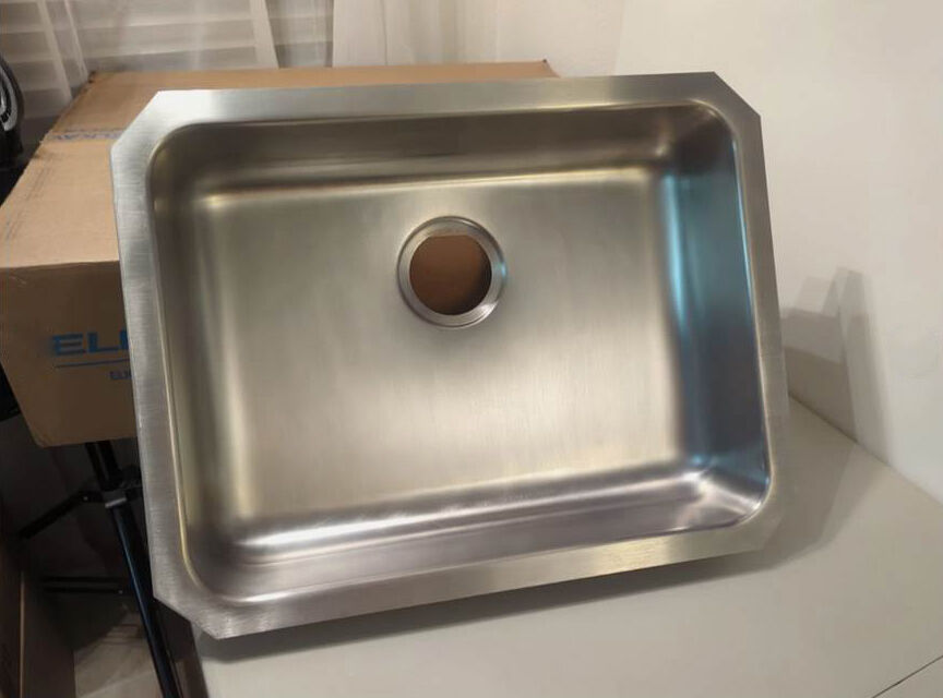 elkay lustertone stainless steel undermount sink single basin 23-1/2"