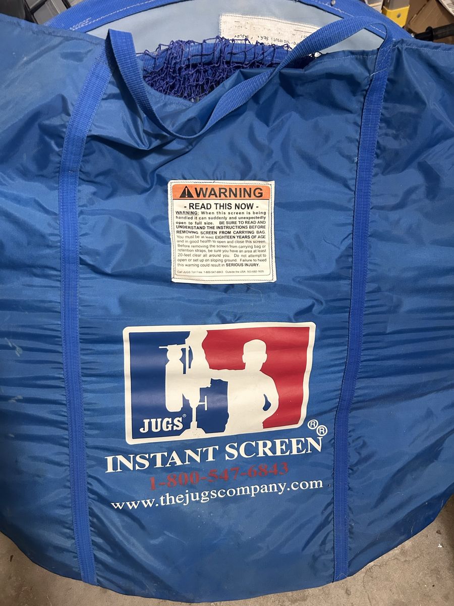 JUGS Instant Screen Portable Baseball Softball Protective Practice Screen with Bag PICK UP CASH ONLY