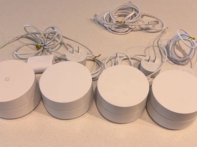 Google Wifi Mesh Wi-Fi 4 Points with Power Adapters & Cables