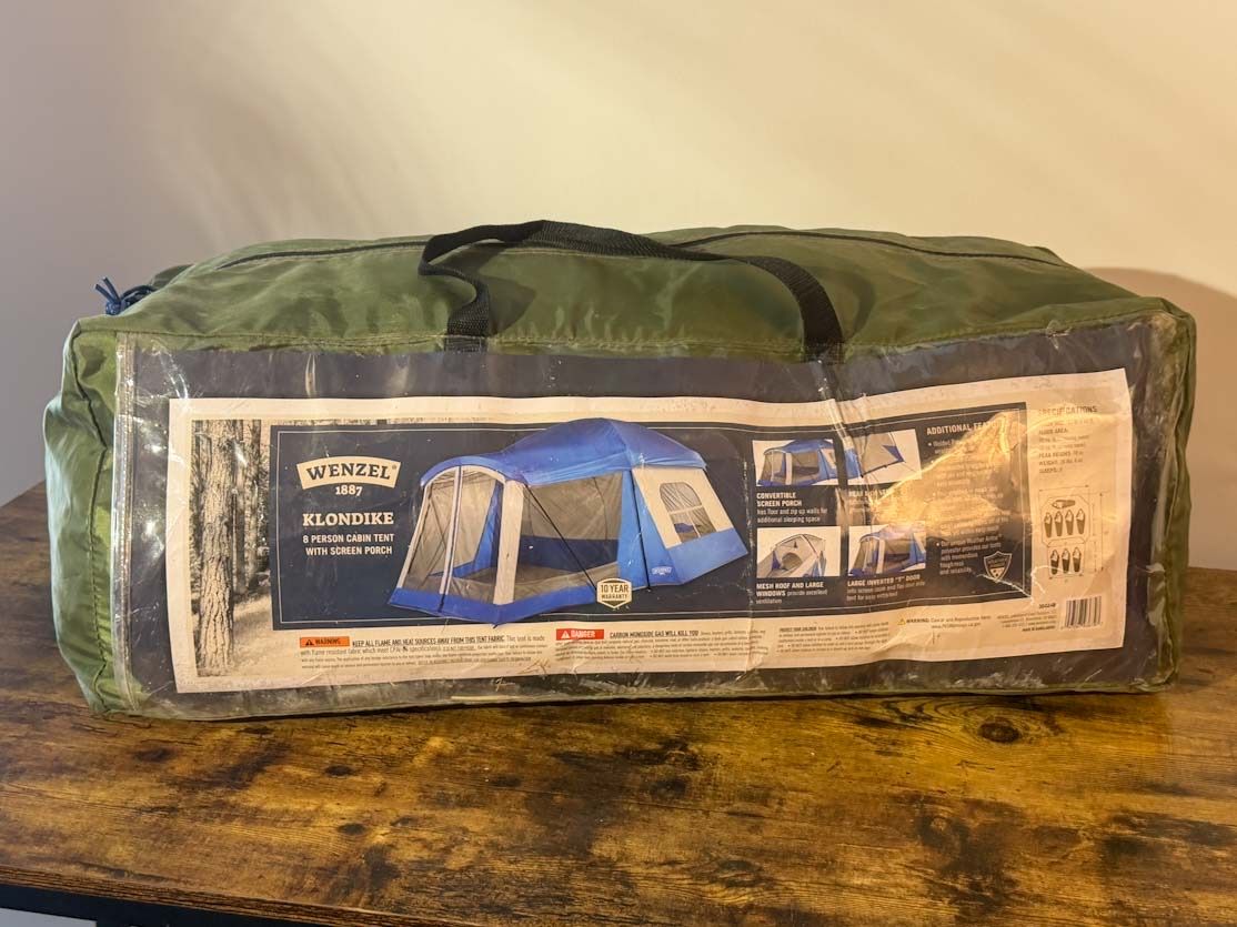 Wenzel Klondike 8-Person Cabin Tent w/ Screen Porch - Used Only Twice!