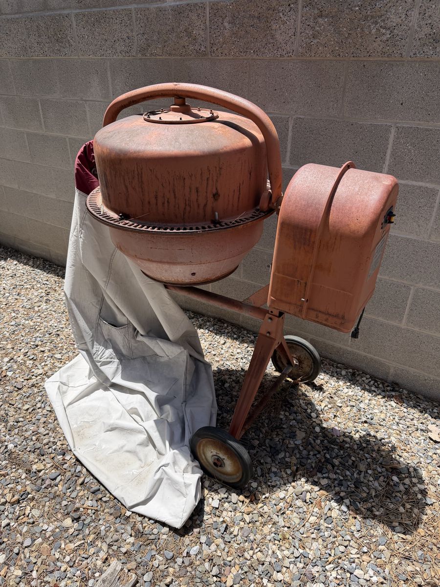 Central Machinery 3.5 Cubic Foot Portable Cement Mixer 1/3 HP 110V Construction Tool