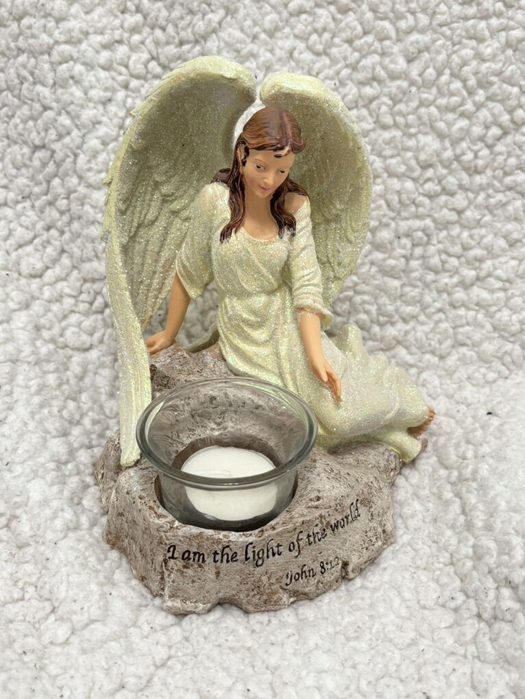Vintage Tabletop Angel Tea Light Candle Holder