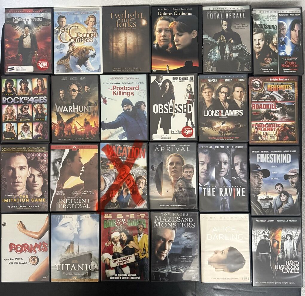 DVD Movies- $4 Each