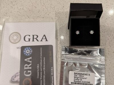 Half carat diamond earrings silver stud