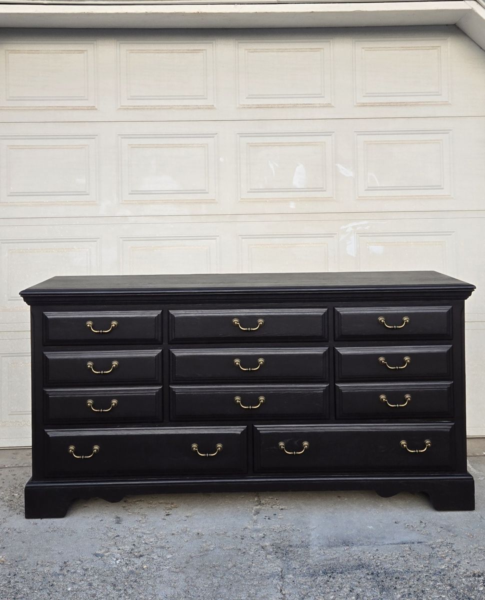 Newly Refinished Black Dresser