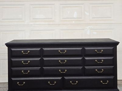 Newly Refinished Black Dresser