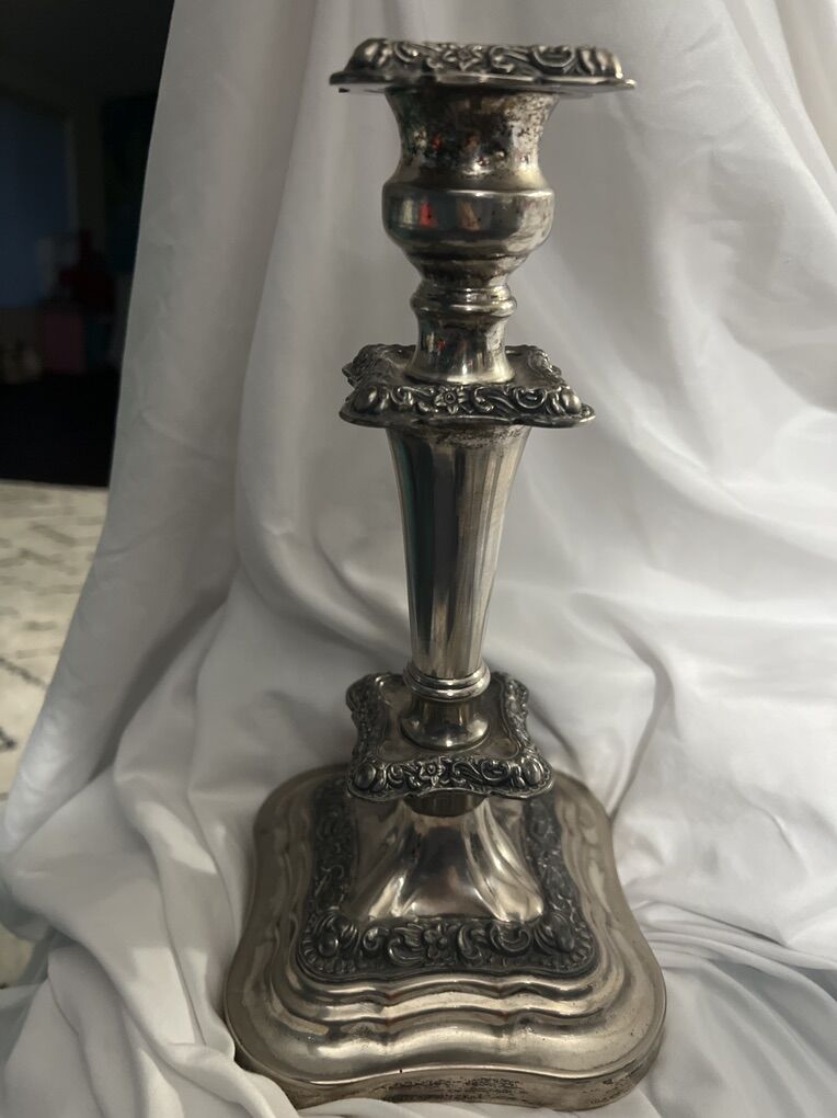 Vintage Antique Silverplate Candlestick 1900-1920