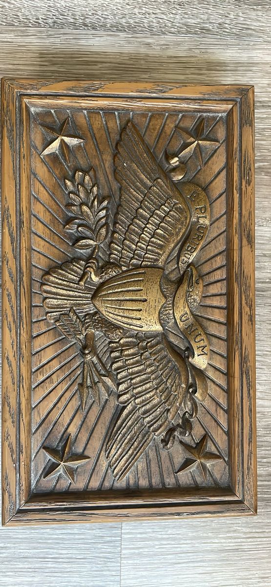 Vintage Avon Soap/Cologne Jewelry Box American Eagle E Pluribus Unum 11"x6"x2.5"