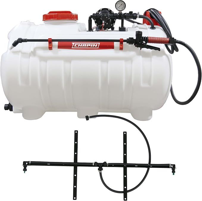 Chapin 98444 ATV 40G Water Tank Sprayer with 2-Nozzle Boom and 2.5 GPM Pump, for Agriculture/Farming