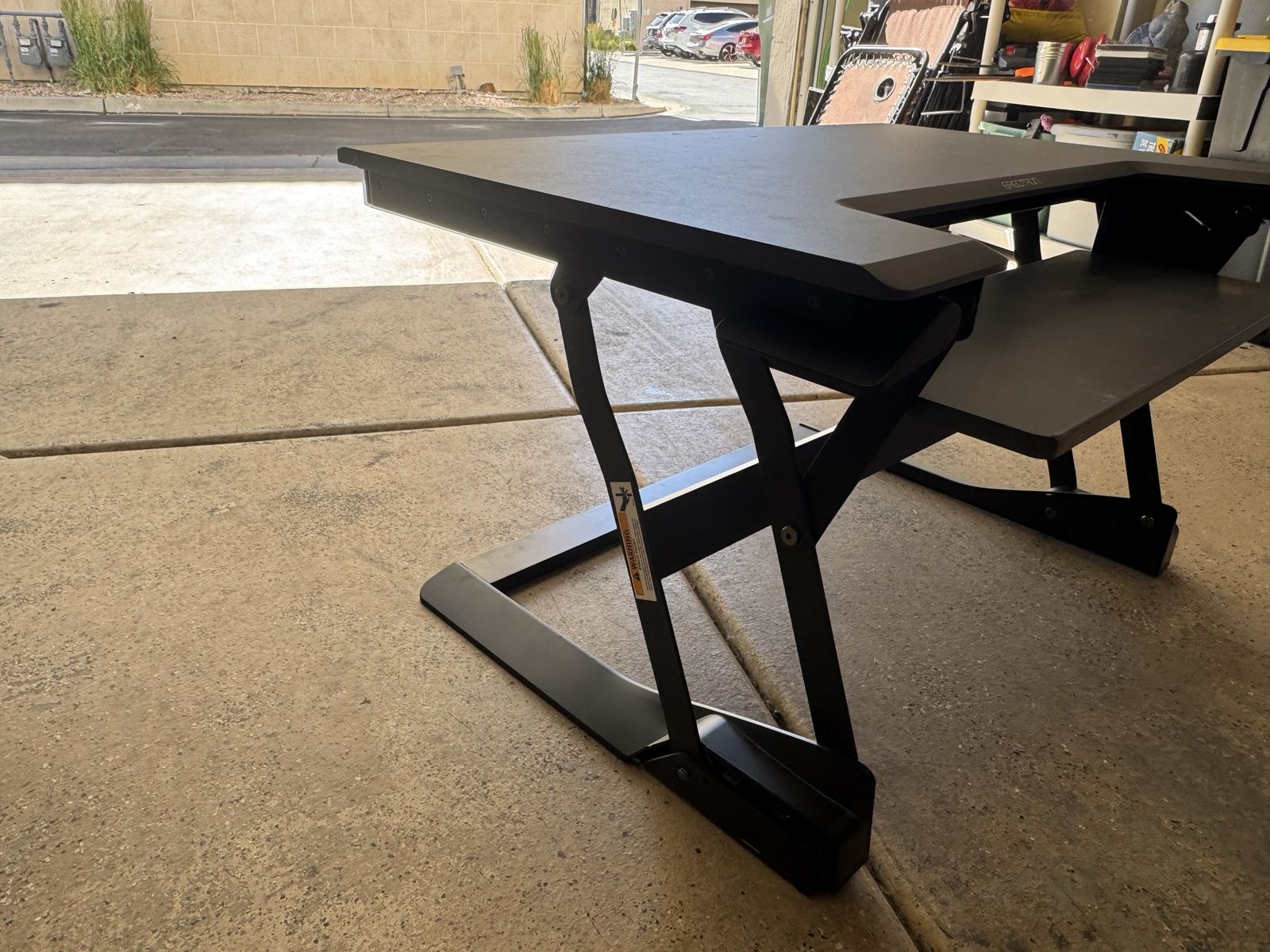 Ergotron WorkFit-T Standing Desk Converter, Black - Adjustable Ergonomic Desktop