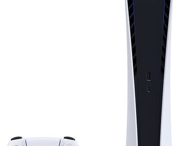 PS5 console with controllers and a headset.