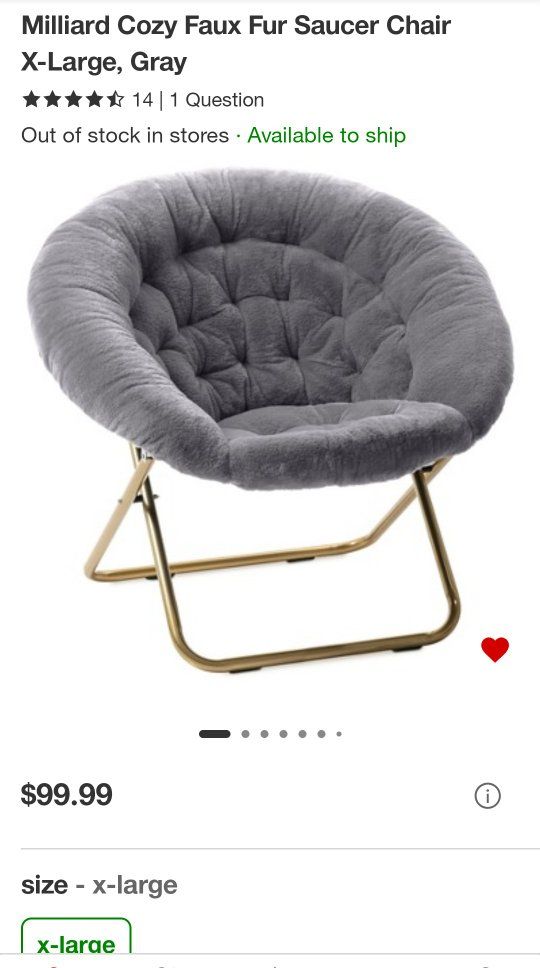 NEW Cozy Faux Fur Chair