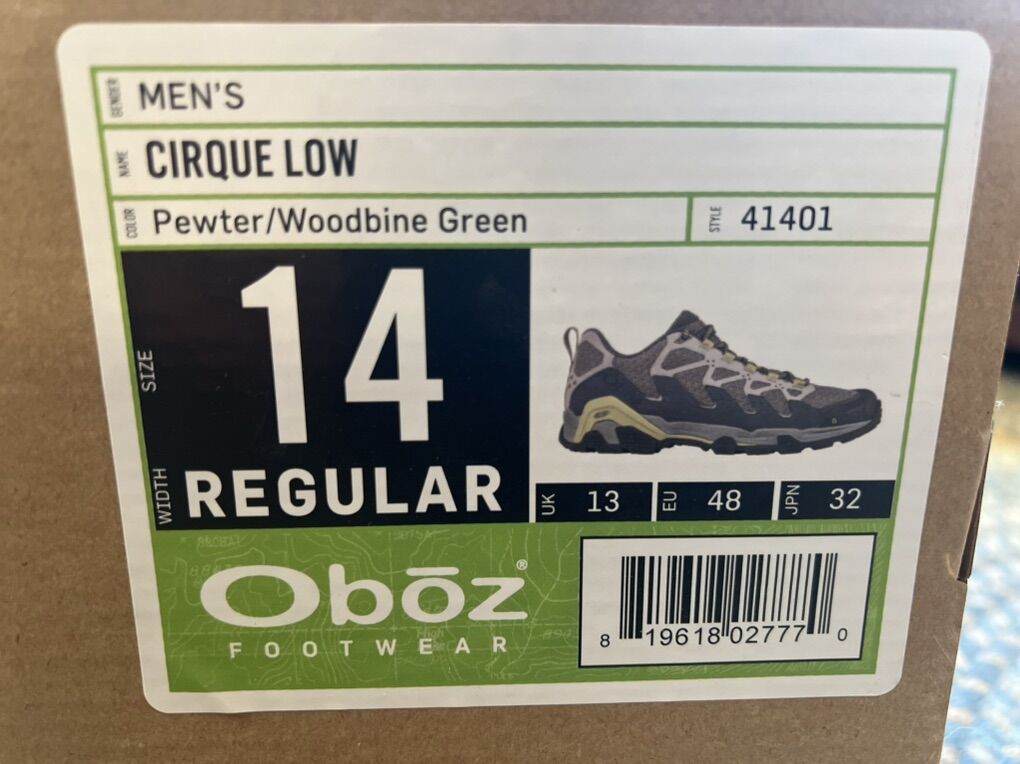 Oboz Cirque Low - Sz14