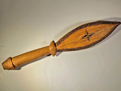 Pacific Aboriginal Native Hand-carved Wood “War Club”