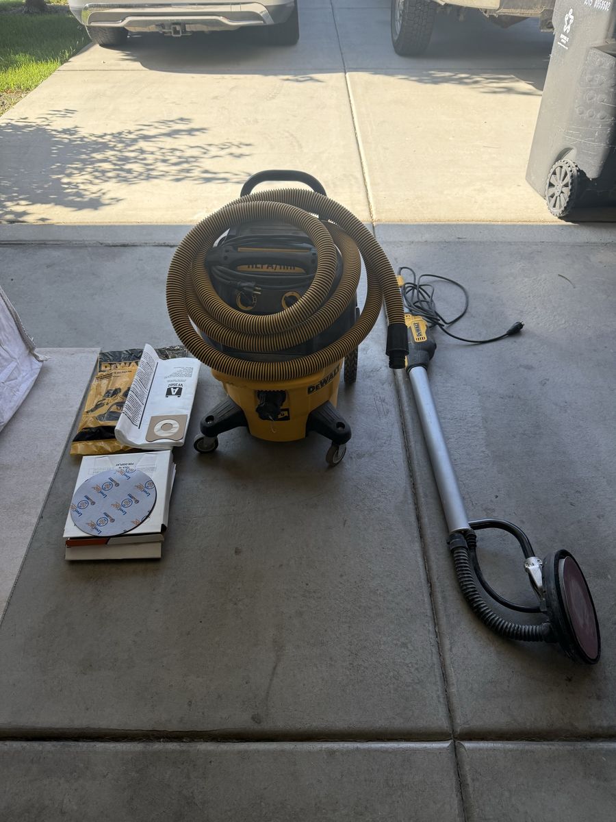 DeWalt HEPA Dust Extractor Vacuum and Drywall Sander Set with Accessories