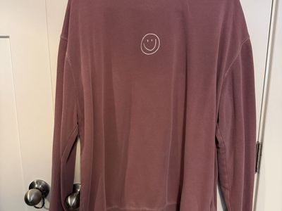 Bear Lake Wake Lake Shake Sweater pink and navy