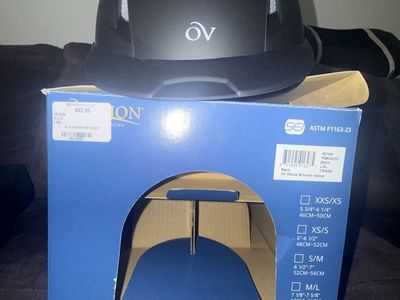 Ovation Deluxe Schooler Black Riding Helmet L/XL, ASTM F1163-23 Certified