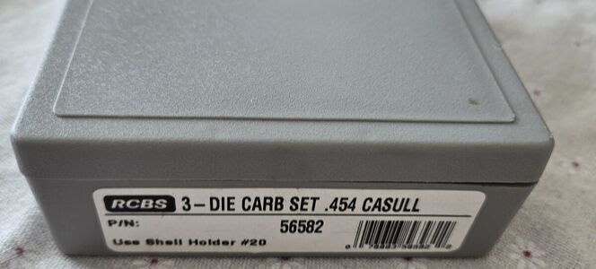 RCBS 454 Casull carbide die set