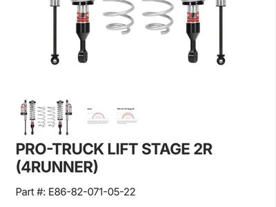 Eibach Pro Truck Stage 2R Lift kit 5th Gen 4runner