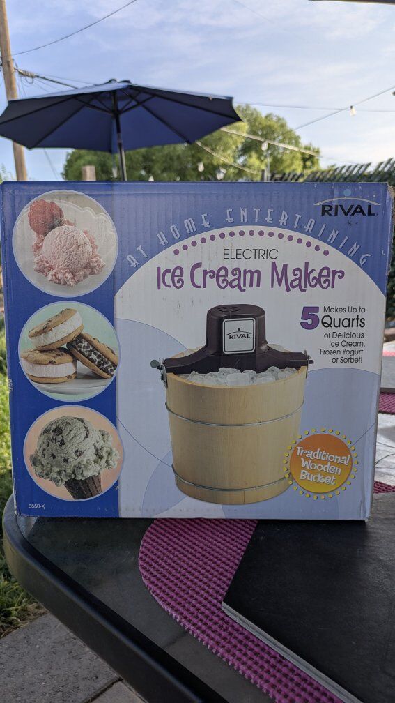Brand New Rival 5 Quart Ice Cream Maker!