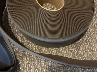Unbranded Brown Rubber Weather Stripping Seal Tape Roll / brand new baseboard