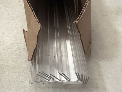 Commercial Corner Shield Guard, 1-1/8 In. x 48 in, clear vinyl
