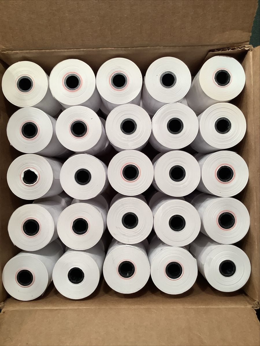 2 1/4 × 74' Thermal POS Register PrinterPaper Rolls, 100 rolls Total